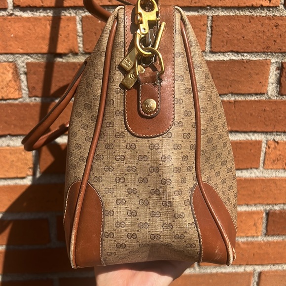 Authentic Gucci GG handbag shoulder bag or crossbody vintage purse brown tan - Picture 5 of 17